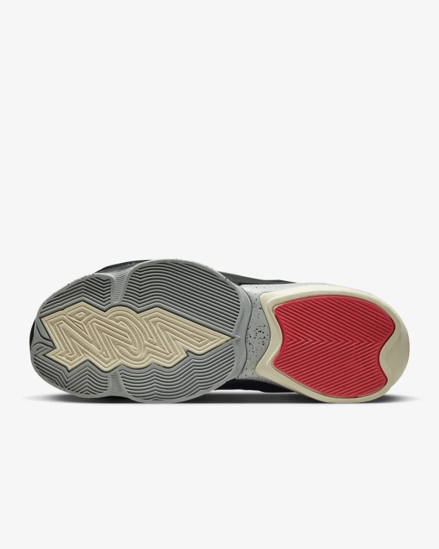 Nike Zion 2 Basketball Shoes for Men & Women - Black/Black/Light Smoke Grey/Siren Red