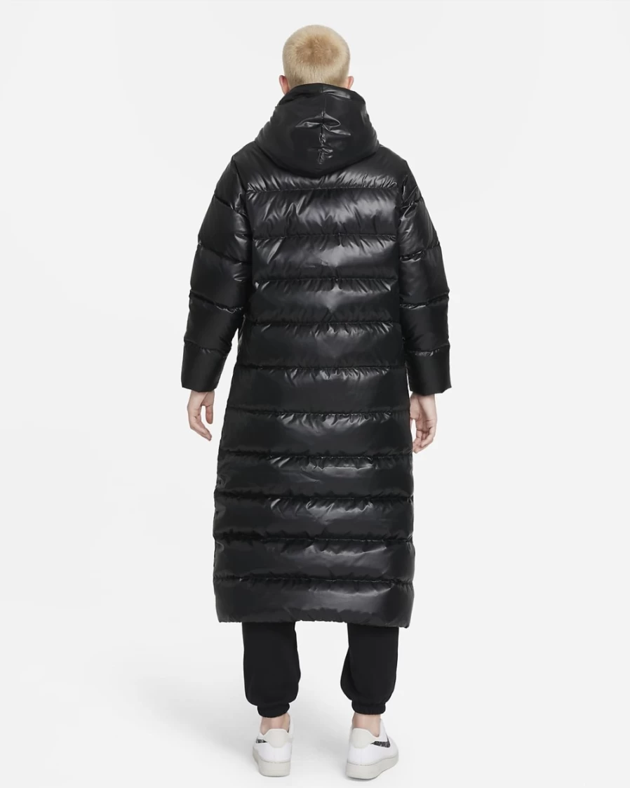 Nike Therma-FIT Women's Parka Jacket - Black & White Winter Coat for Outdoor Sports