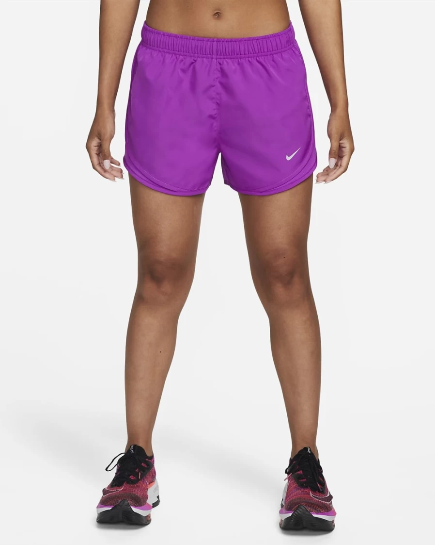 Nike Women's Tempo Brief-Lined Running Shorts - Vivid Purple & Wolf Grey