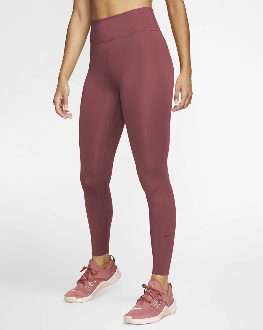 Nike One Luxe Women's Mid-Rise Leggings in Canyon Rust/Clear - High-Waisted Yoga Pants for Women