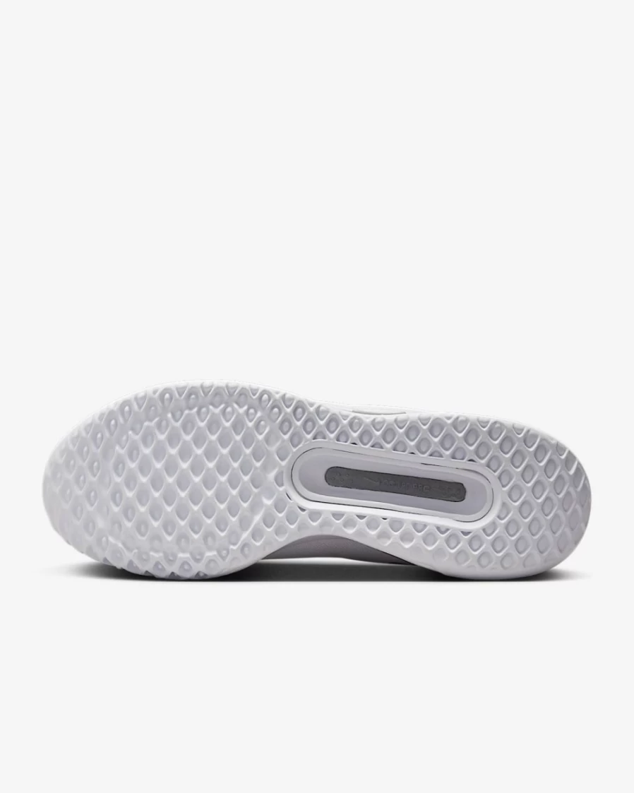NikeCourt Air Zoom Pro Women's Tennis Shoes - White/Metallic Silver for Hard Court Performance