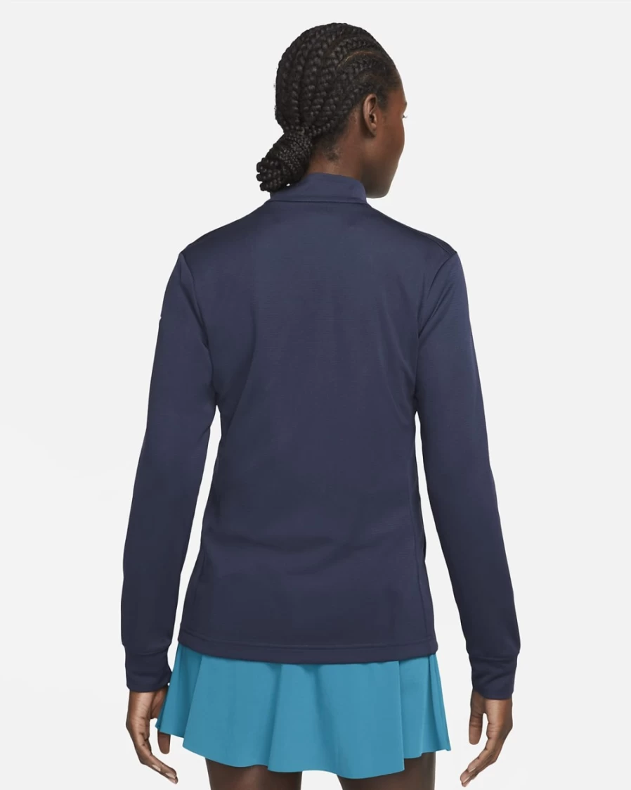 Nike Dri-FIT UV Victory Women's Full-Zip Golf Top in Obsidian/White | Moisture-Wicking & Sun Protection