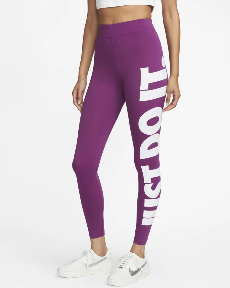 Nike Women's High-Waisted Viotech/White Graphic Leggings | Sportswear Essential