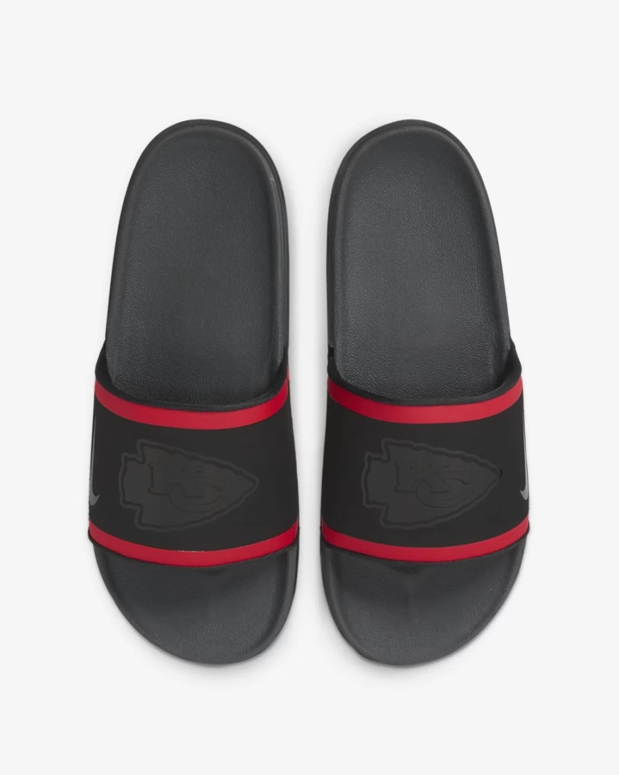 Nike Offcourt NFL Kansas City Chiefs Slide Sandals for Men & Women - Black, University Red, University Gold, Anthracite