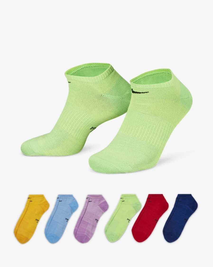 Nike Women's Multi-Color No-Show Lightweight Training Socks 6-Pack
