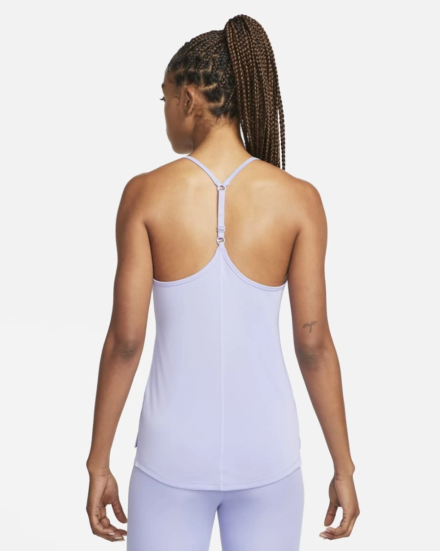 Nike Dri-FIT One Elastika Women's Light Thistle/White Performance Tank Top