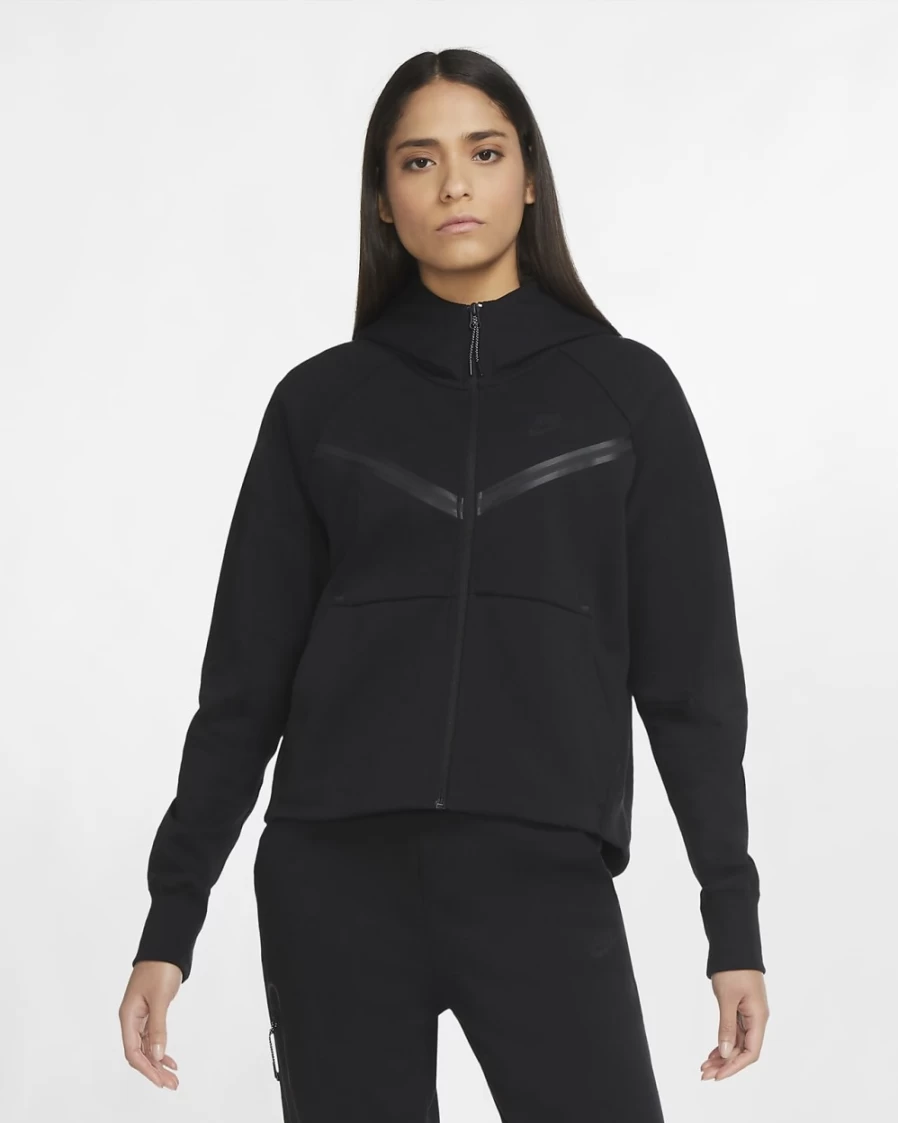 Nike Women's Tech Fleece Windrunner Full-Zip Hoodie - Black/Black