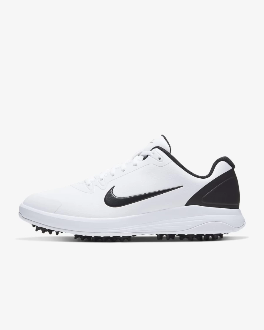 Nike Infinity G Golf Shoes for Men & Women - White/Black Spiked Golf Footwear