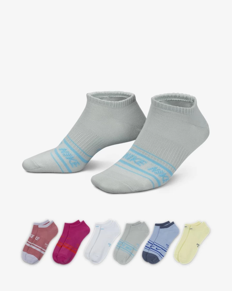 Nike Women's Multi-Color No-Show Lightweight Training Socks 6-Pack
