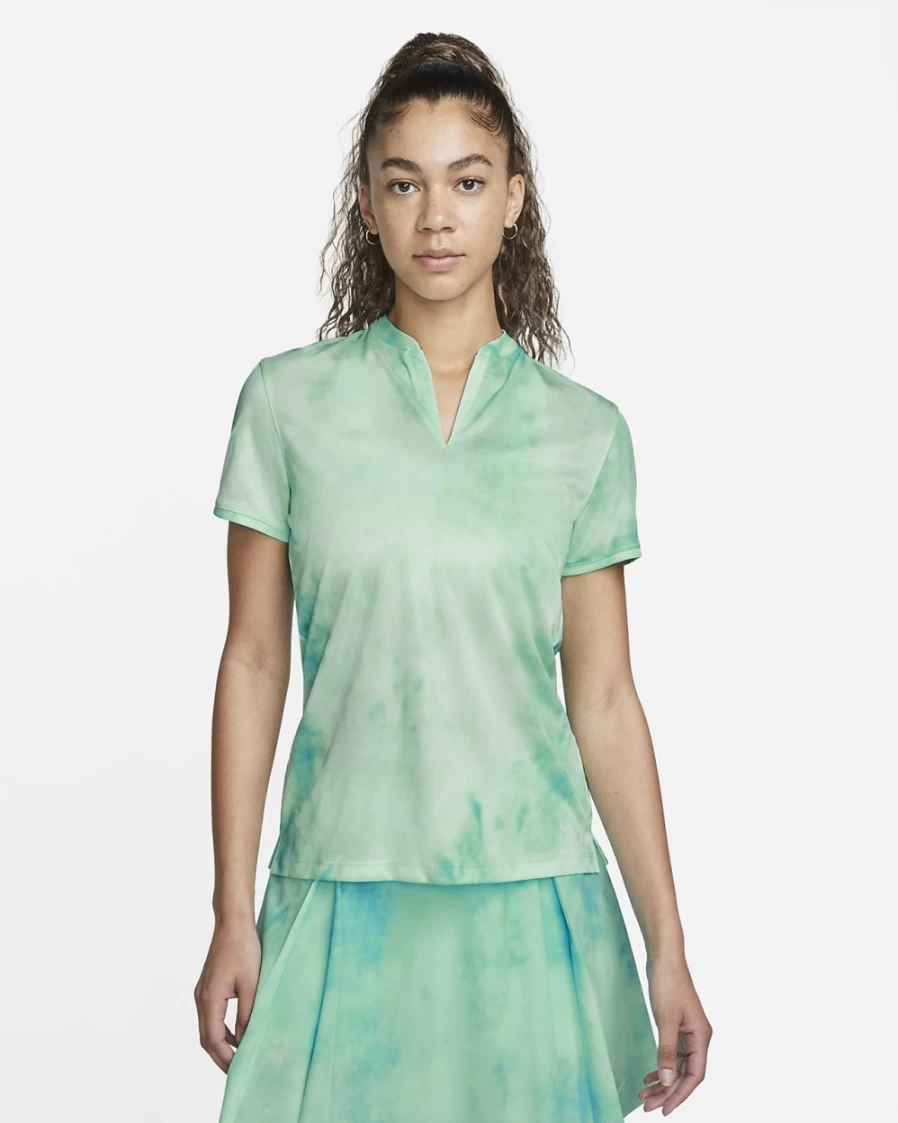 Nike Dri-FIT Victory Women's Mint Foam/Barely Green Printed Golf Polo Shirt – Moisture-Wicking & Breathable