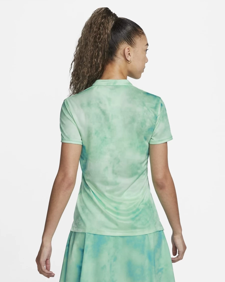 Nike Dri-FIT Victory Women's Mint Foam/Barely Green Printed Golf Polo Shirt – Moisture-Wicking & Breathable