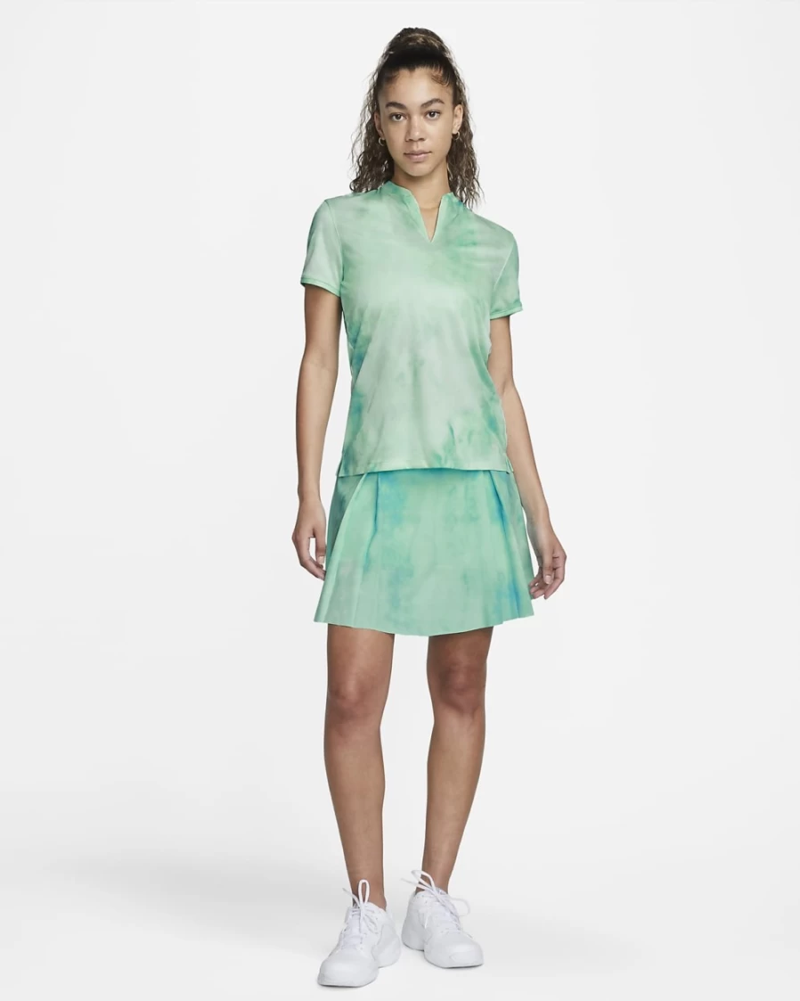 Nike Dri-FIT Victory Women's Mint Foam/Barely Green Printed Golf Polo Shirt – Moisture-Wicking & Breathable