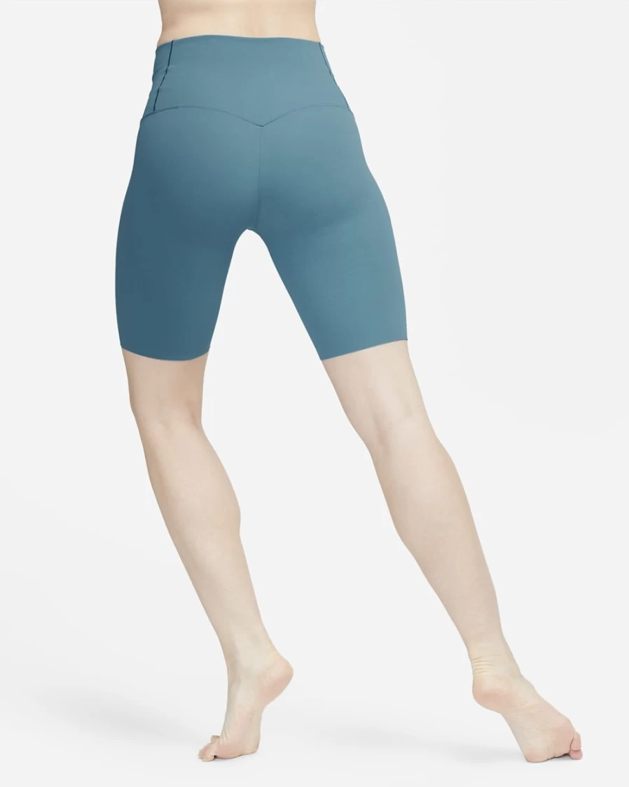 Nike Zenvy Women's High-Waisted 8" Biker Shorts - Gentle Support, Noise Aqua/Black