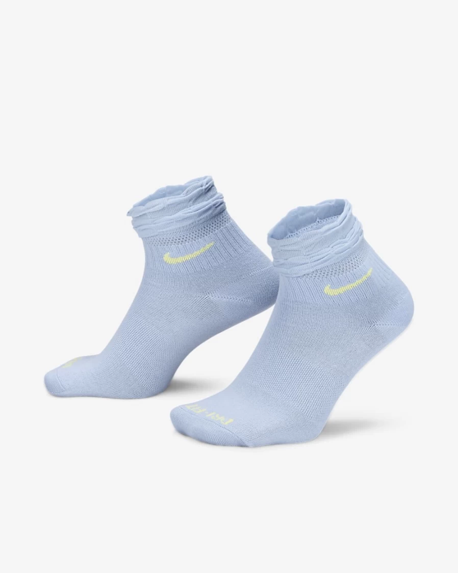 Nike Women's Everyday Training Socks - Cobalt Bliss/Citron Tint Ankle Athletic Socks