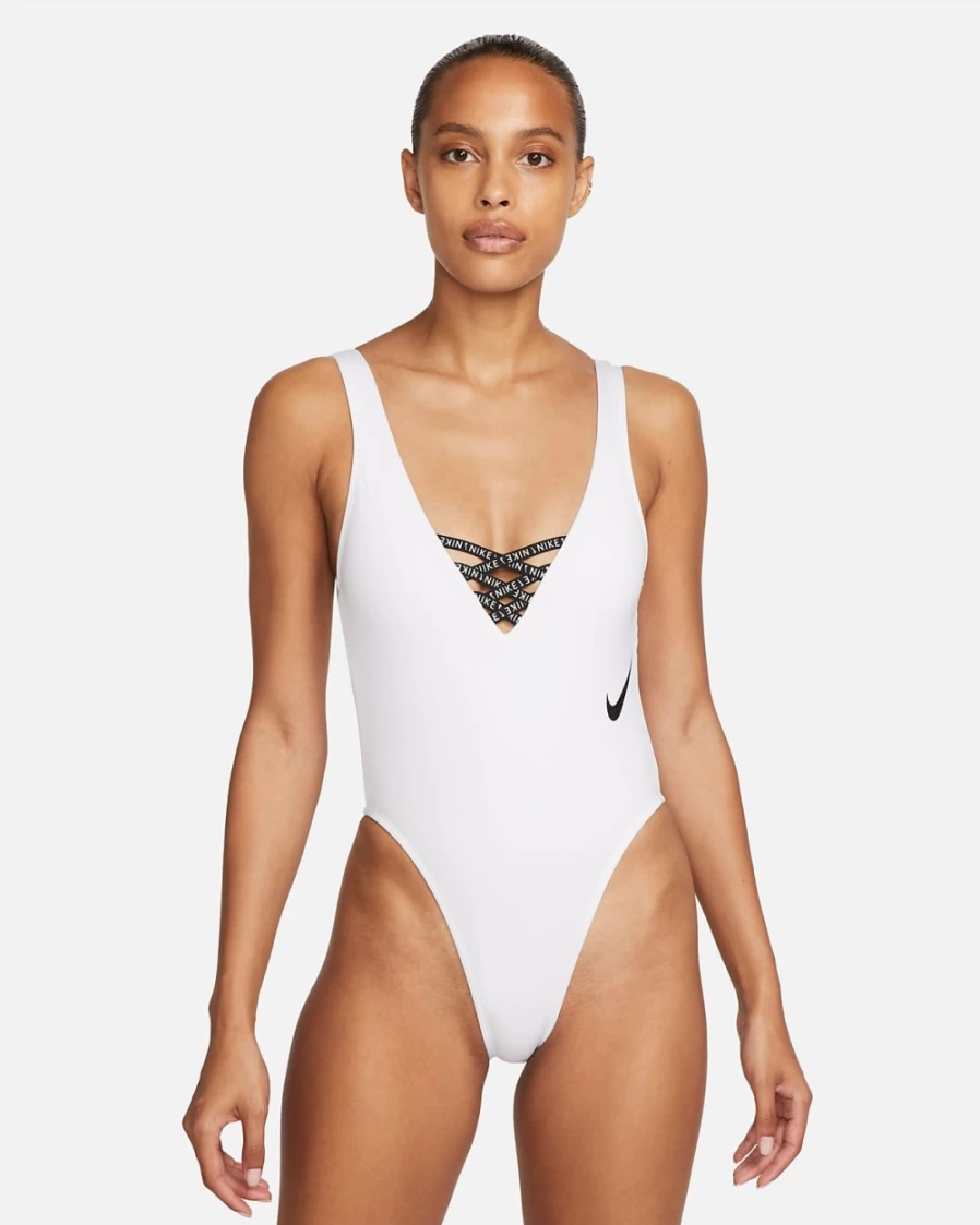 Nike Women's White U-Back Sneakerkini One Piece Swimsuit