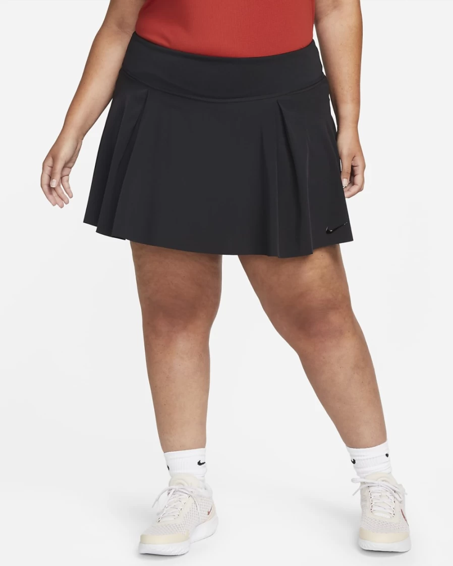 Nike Women's Plus Size Club Skirt - Black Tennis Skirt for Women