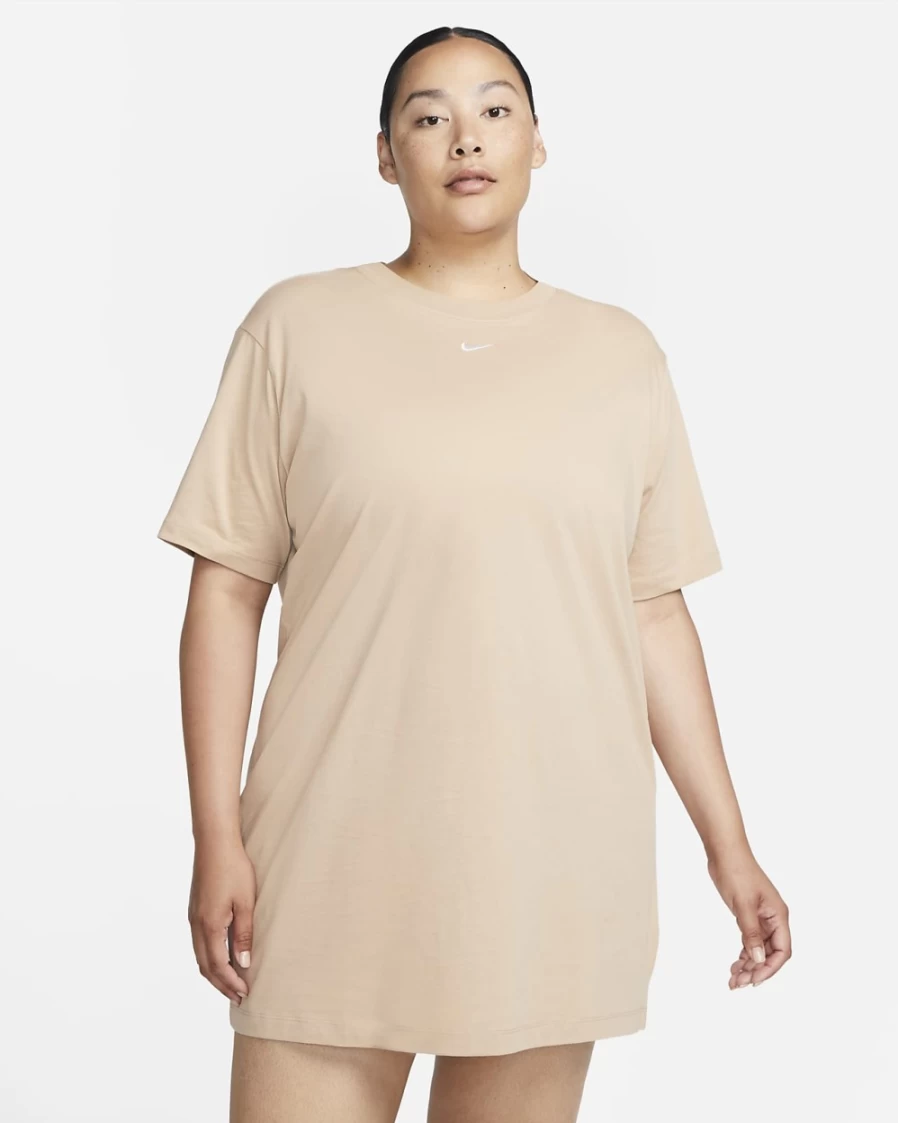 Nike Women's Plus Size Hemp/White Essential Sportswear Dress