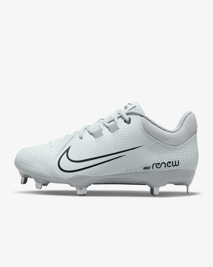 Nike Hyperdiamond 4 Pro Women's Softball Cleats - Pure Platinum/Wolf Grey/Barely Volt/Dark Grey