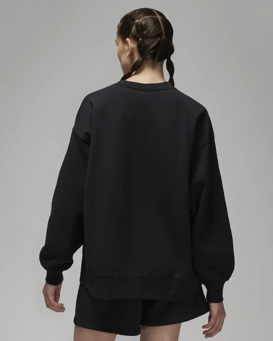 Nike Jordan Flight Women's Black Fleece Crew Sweatshirt