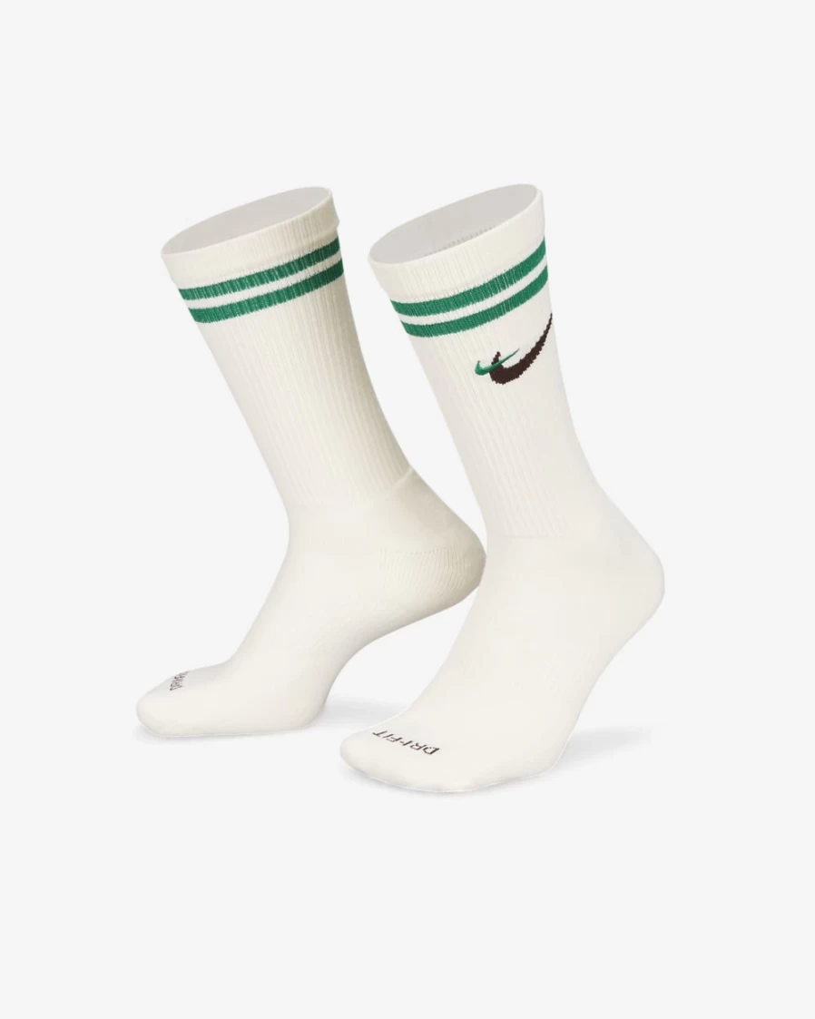 Nike Everyday Plus Force Cushioned Crew Socks for Men & Women - Sail, Malachite, Black