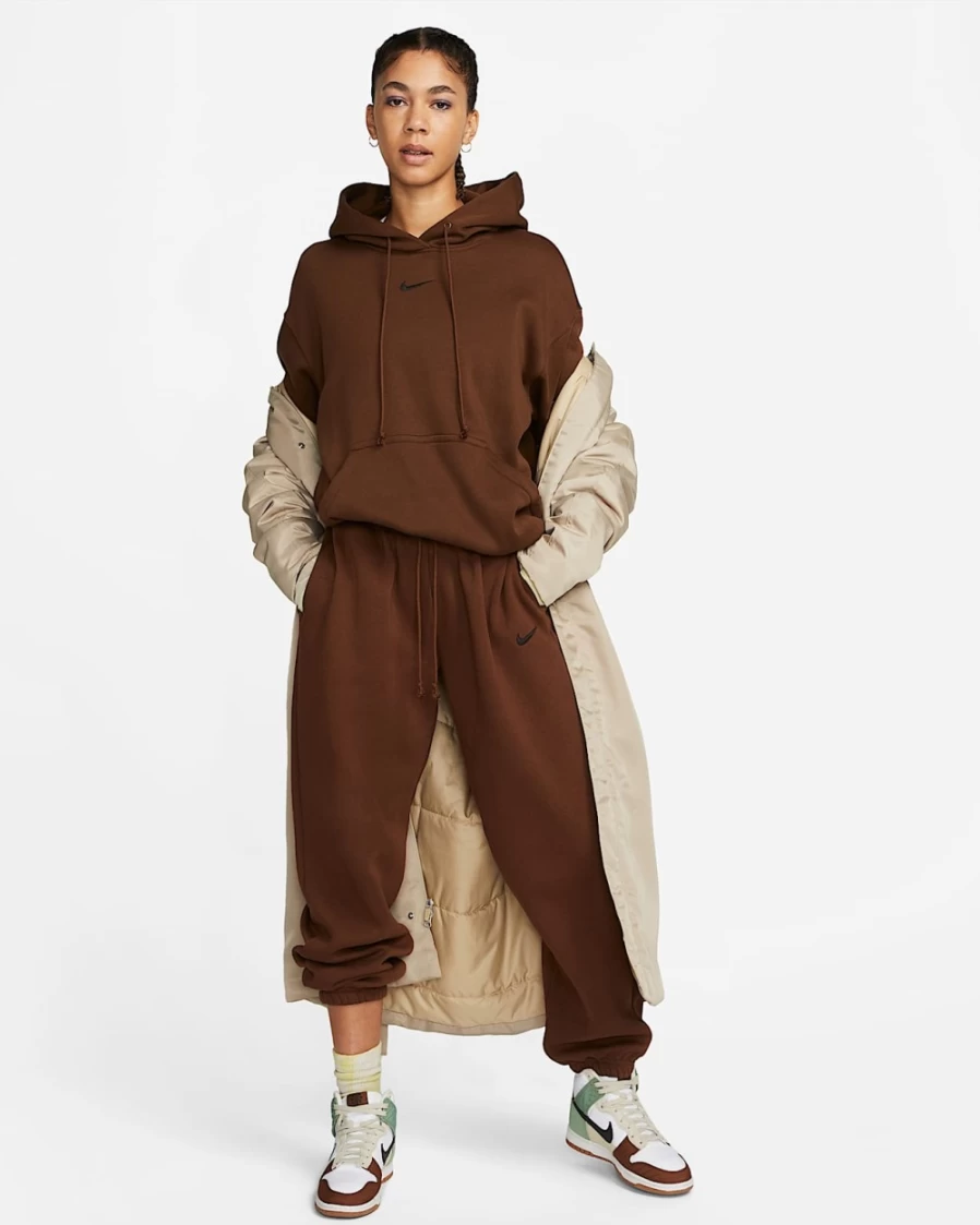 Nike Women's Pinksicle/Sail Oversized Phoenix Fleece Pullover Hoodie | Sportswear Comfort