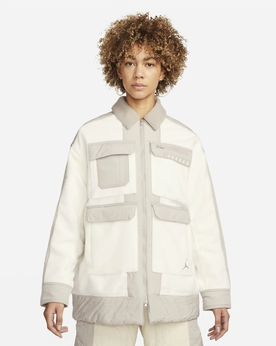 Nike Jordan Cozy Girl Women's Jacket in Summit White & College Grey