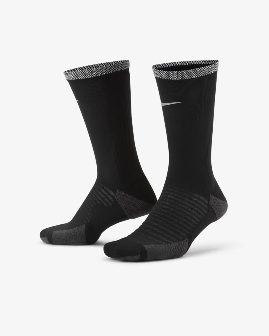 Nike Spark Cushioned Crew Running Socks for Men & Women - Black
