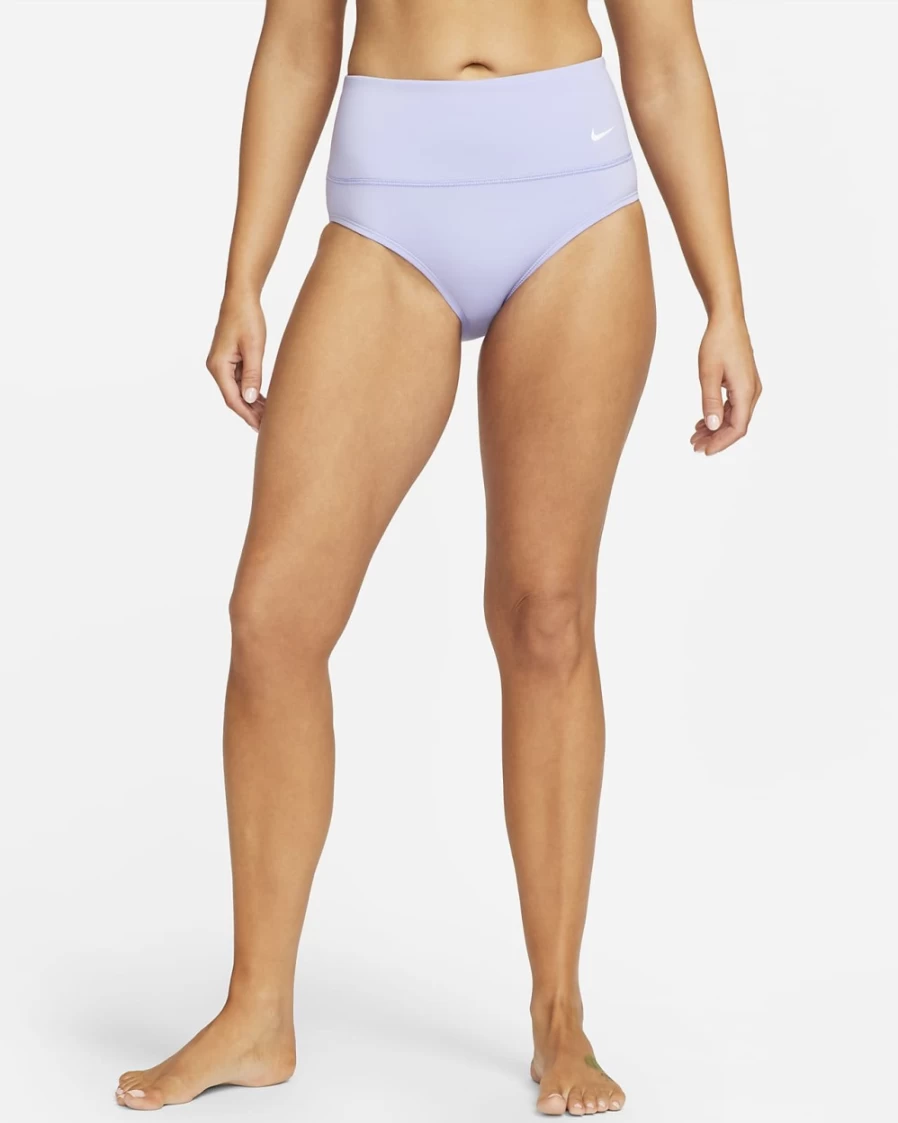 Nike Women's High-Waisted Swim Bottoms - Purple Pulse | Essential Swimwear Collection