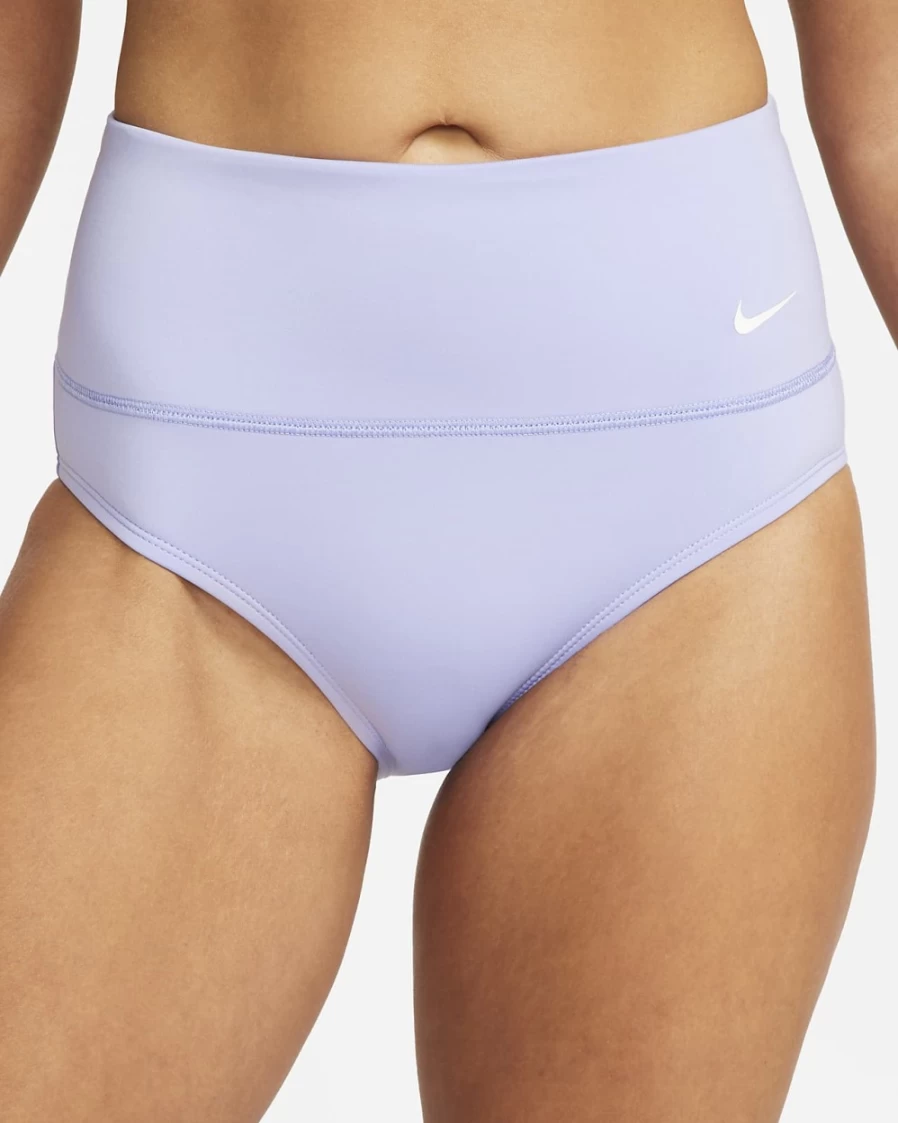 Nike Women's High-Waisted Swim Bottoms - Purple Pulse | Essential Swimwear Collection