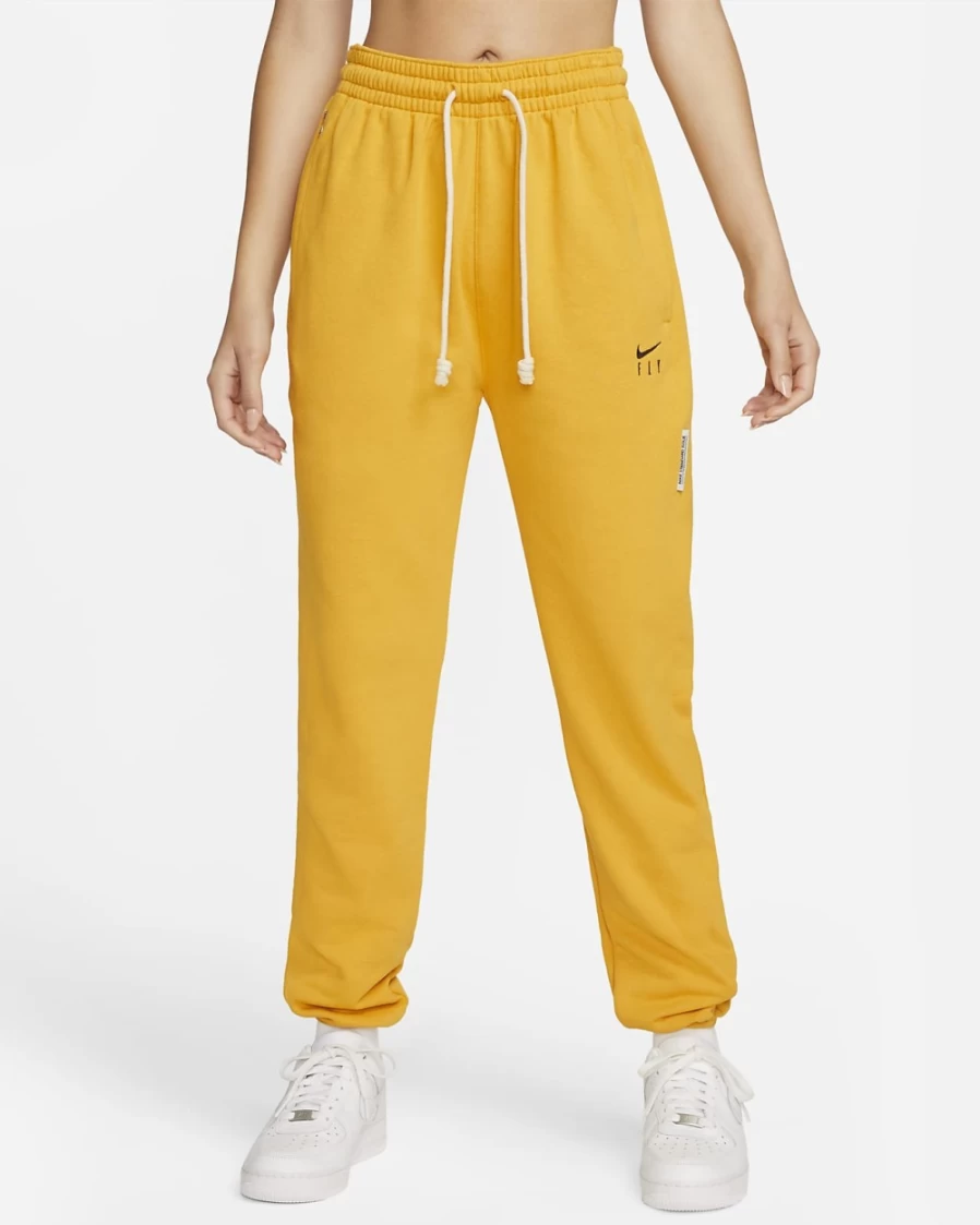 Nike Dri-FIT Women's Basketball Pants - Yellow Ochre/Black, Swoosh Fly Standard Issue Training Trousers