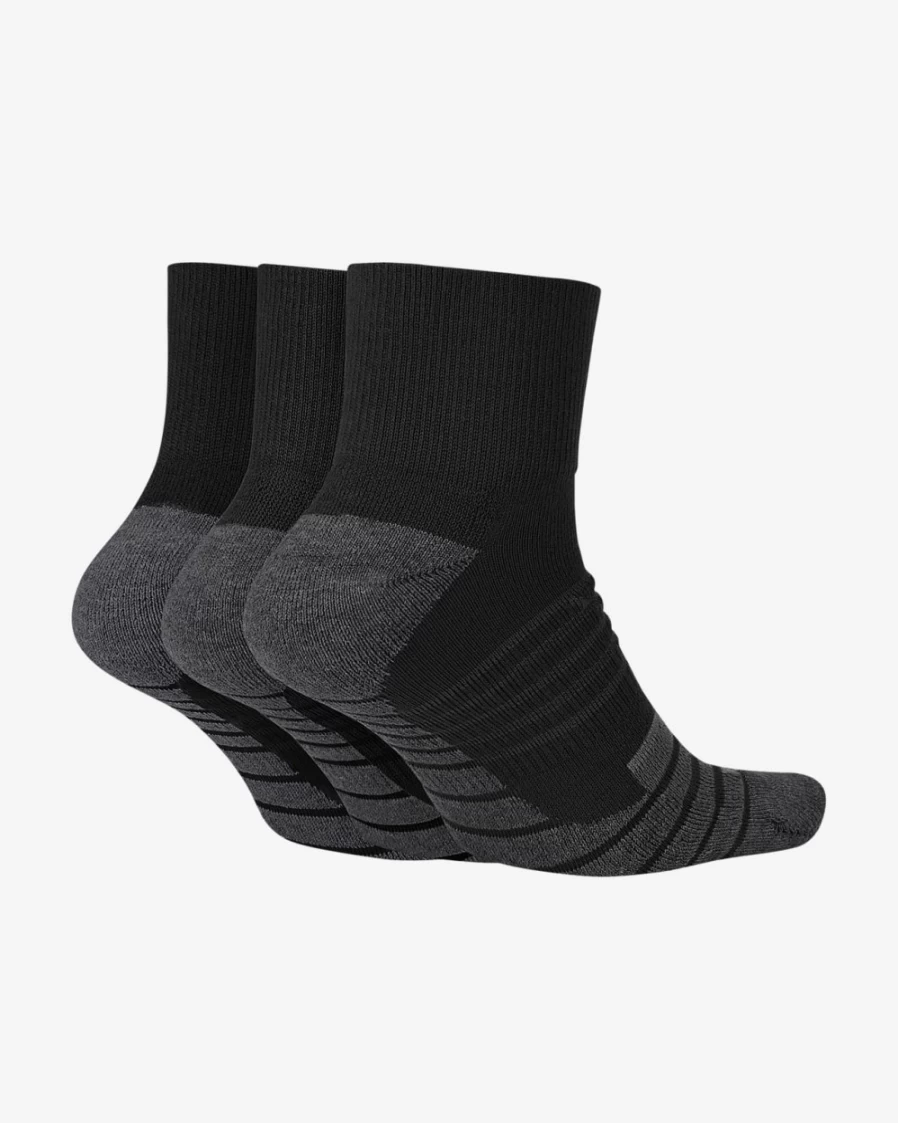 Nike Everyday Max Cushioned Training Socks 3-Pack for Men & Women - Black/Anthracite/White Ankle Socks