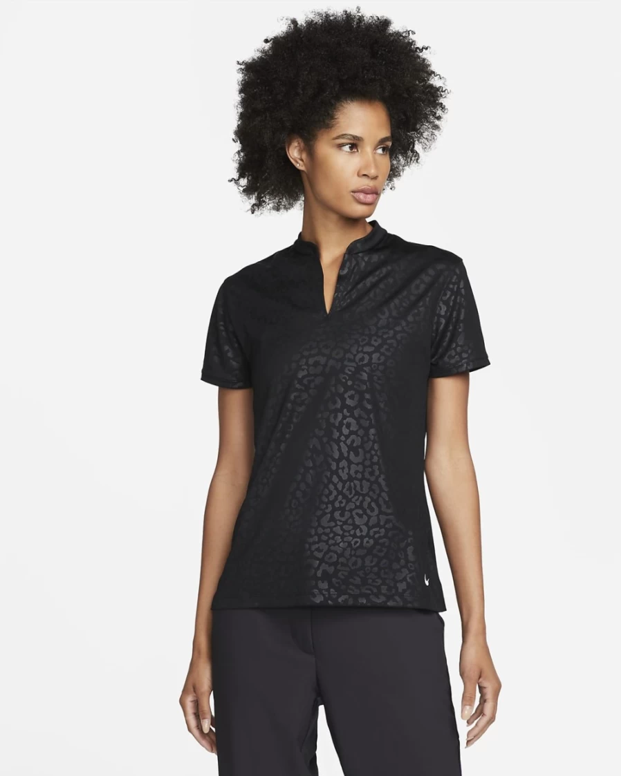 Nike Dri-FIT Victory Women's Black/White Golf Polo Shirt - Moisture-Wicking Performance Top