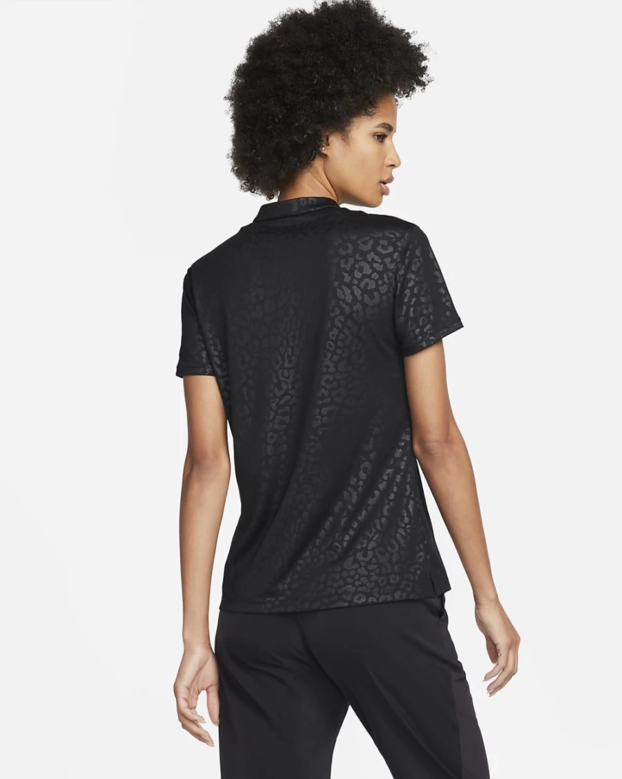 Nike Dri-FIT Victory Women's Black/White Golf Polo Shirt - Moisture-Wicking Performance Top
