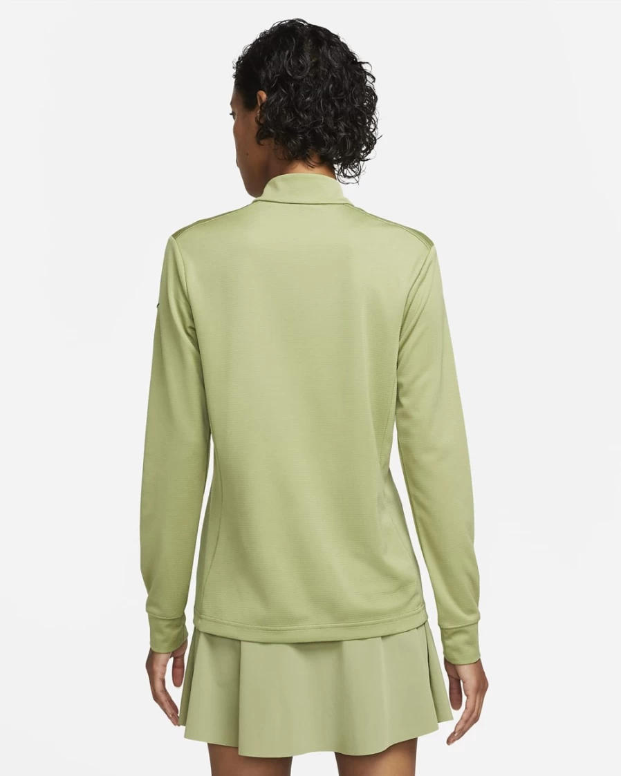 Nike Dri-FIT UV Victory Women's Alligator/Black Full-Zip Golf Top - Moisture-Wicking & Sun Protection