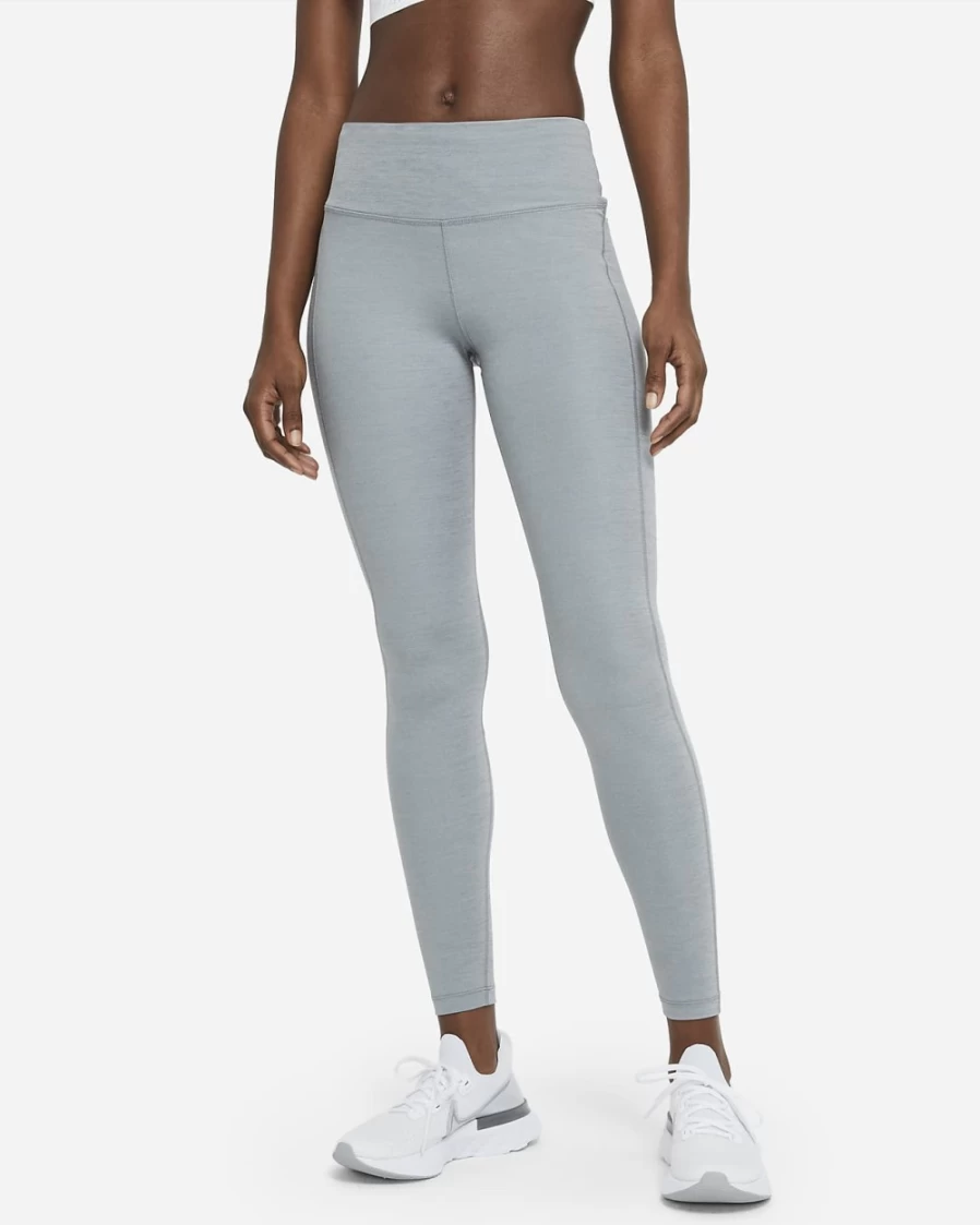 Nike Women's Epic Fast Mid-Rise Running Leggings with Pockets in Smoke Grey/Heather