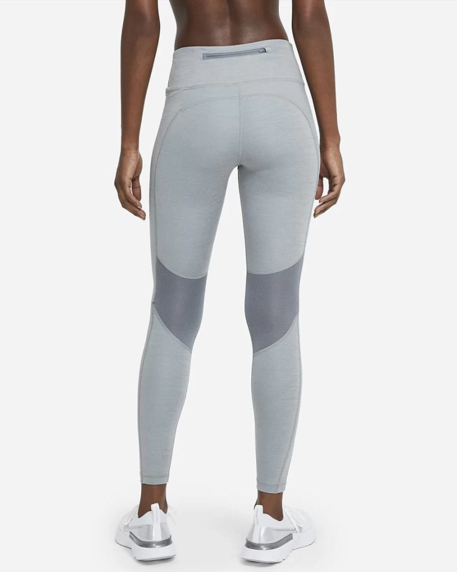 Nike Women's Epic Fast Mid-Rise Running Leggings with Pockets in Smoke Grey/Heather