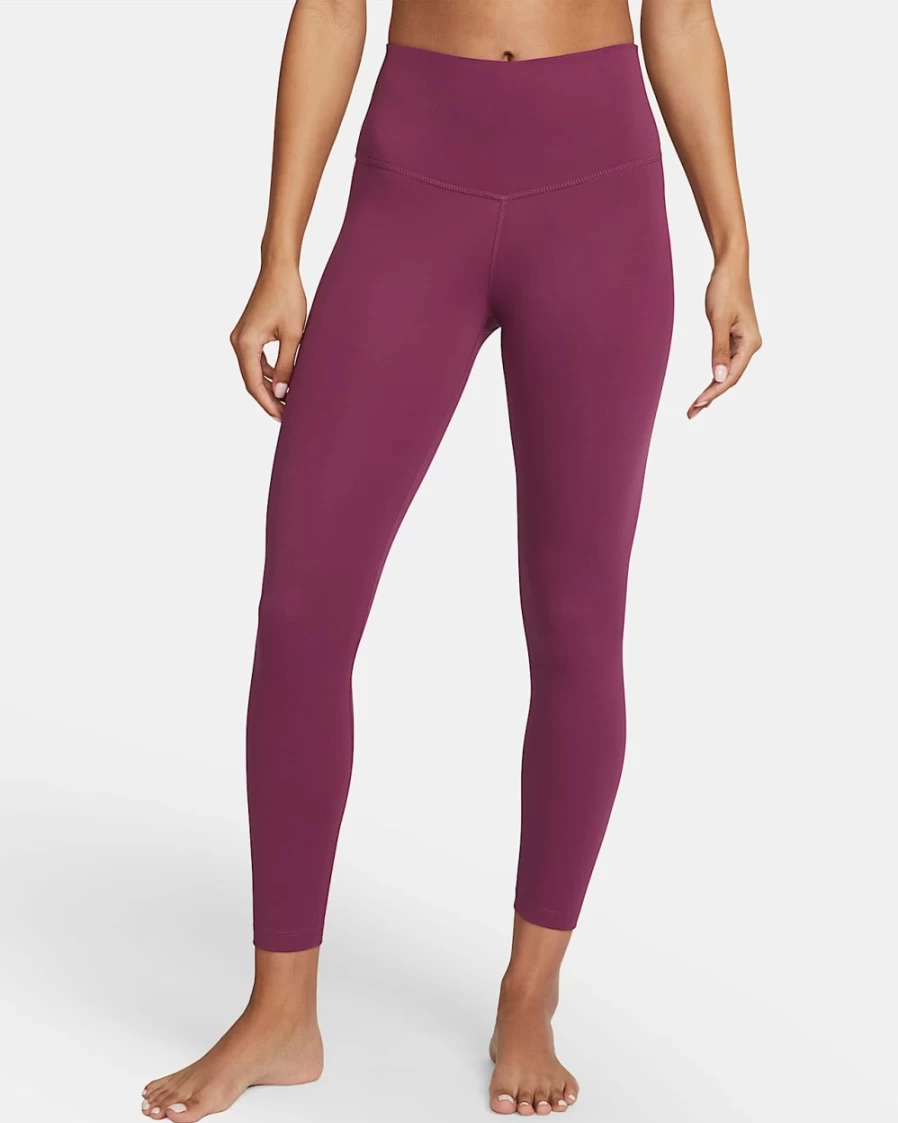 Nike Women's High-Waisted 7/8 Yoga Leggings in Rosewood/Particle Grey - Comfort & Flexibility for Workouts