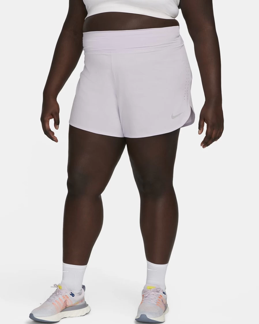 Nike Eclipse Women's Plus Size Running Shorts in Doll Color for Comfort & Performance