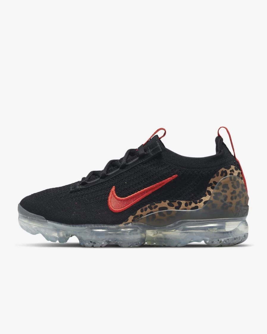 Nike Air VaporMax 2021 Flyknit Women's Running Shoes - Black/Praline/Light British Tan/Habanero Red