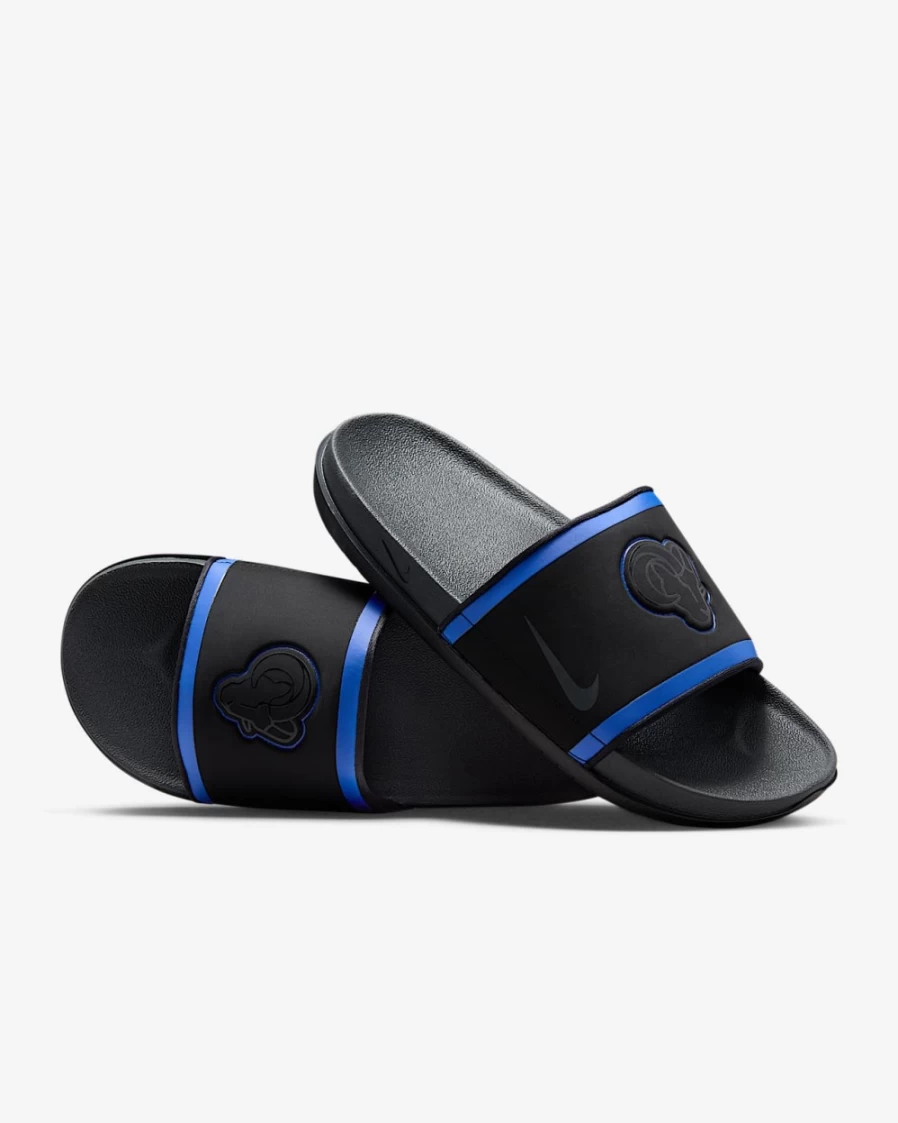 Nike Offcourt NFL Los Angeles Rams Slide Sandals for Men & Women - Black/Hyper Royal/Midwest Gold/Anthracite