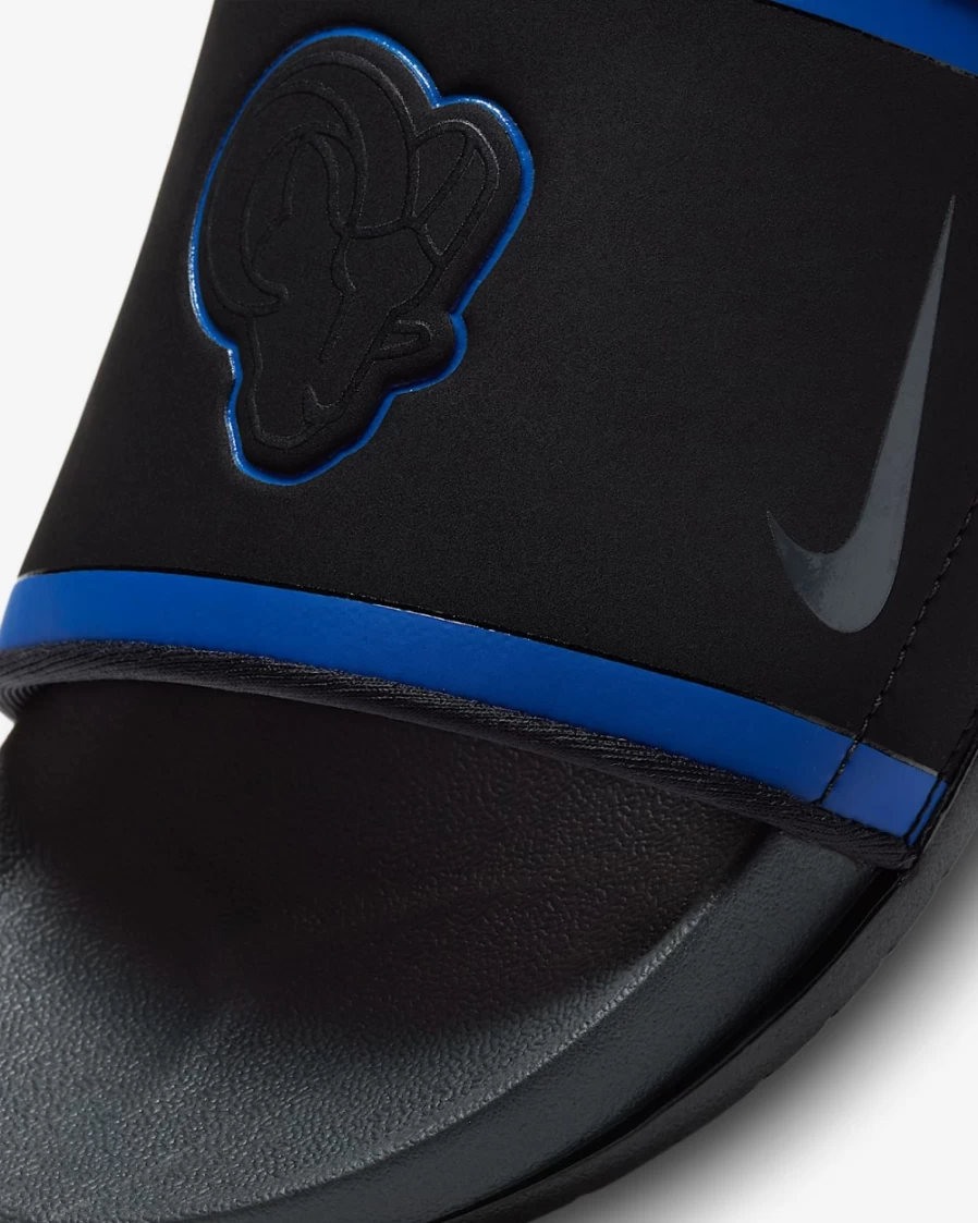 Nike Offcourt NFL Los Angeles Rams Slide Sandals for Men & Women - Black/Hyper Royal/Midwest Gold/Anthracite