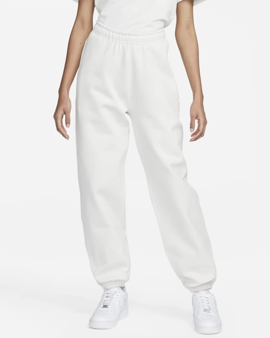 Nike Women's Solo Swoosh Fleece Pants in Phantom/White - Comfortable Casual Joggers