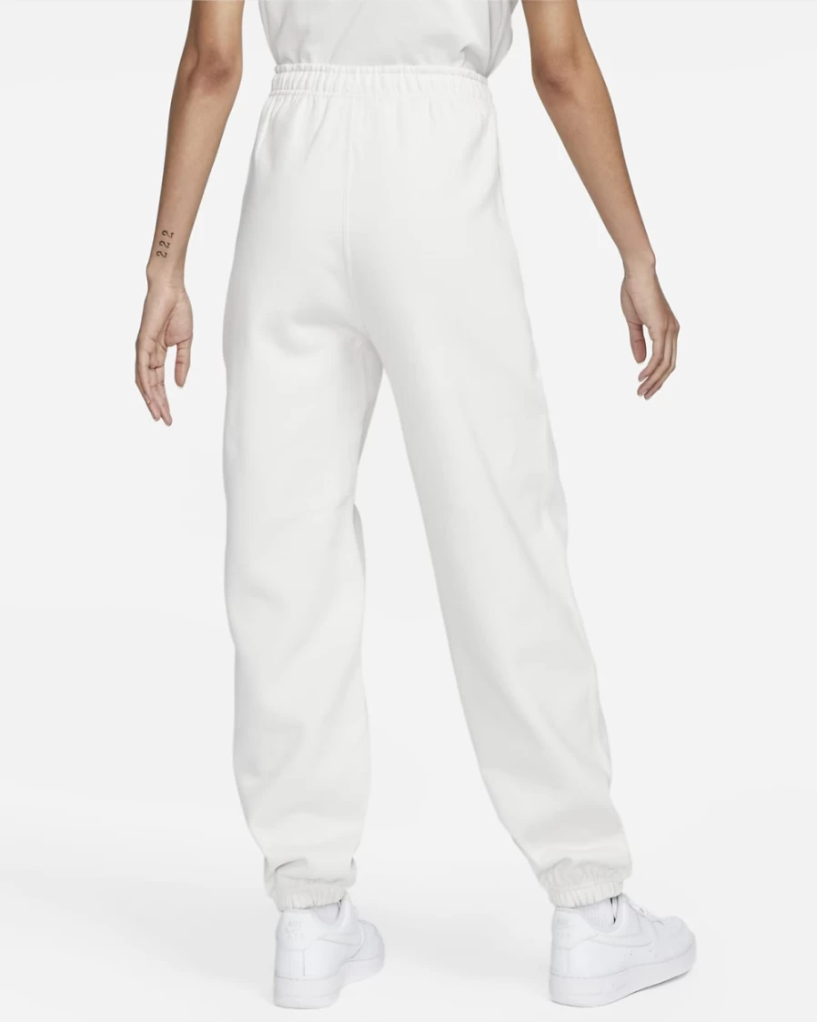 Nike Women's Solo Swoosh Fleece Pants in Phantom/White - Comfortable Casual Joggers