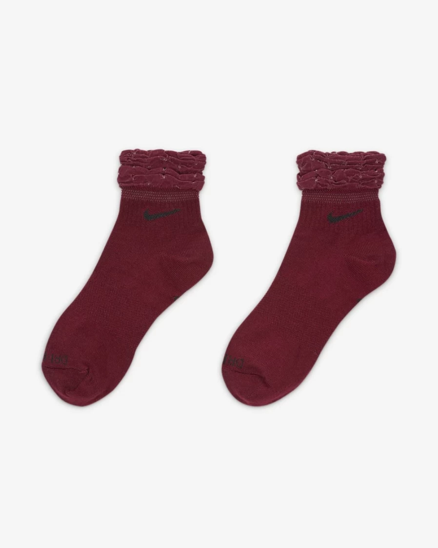Nike Women's Dark Beetroot/Black Everyday Training Ankle Socks