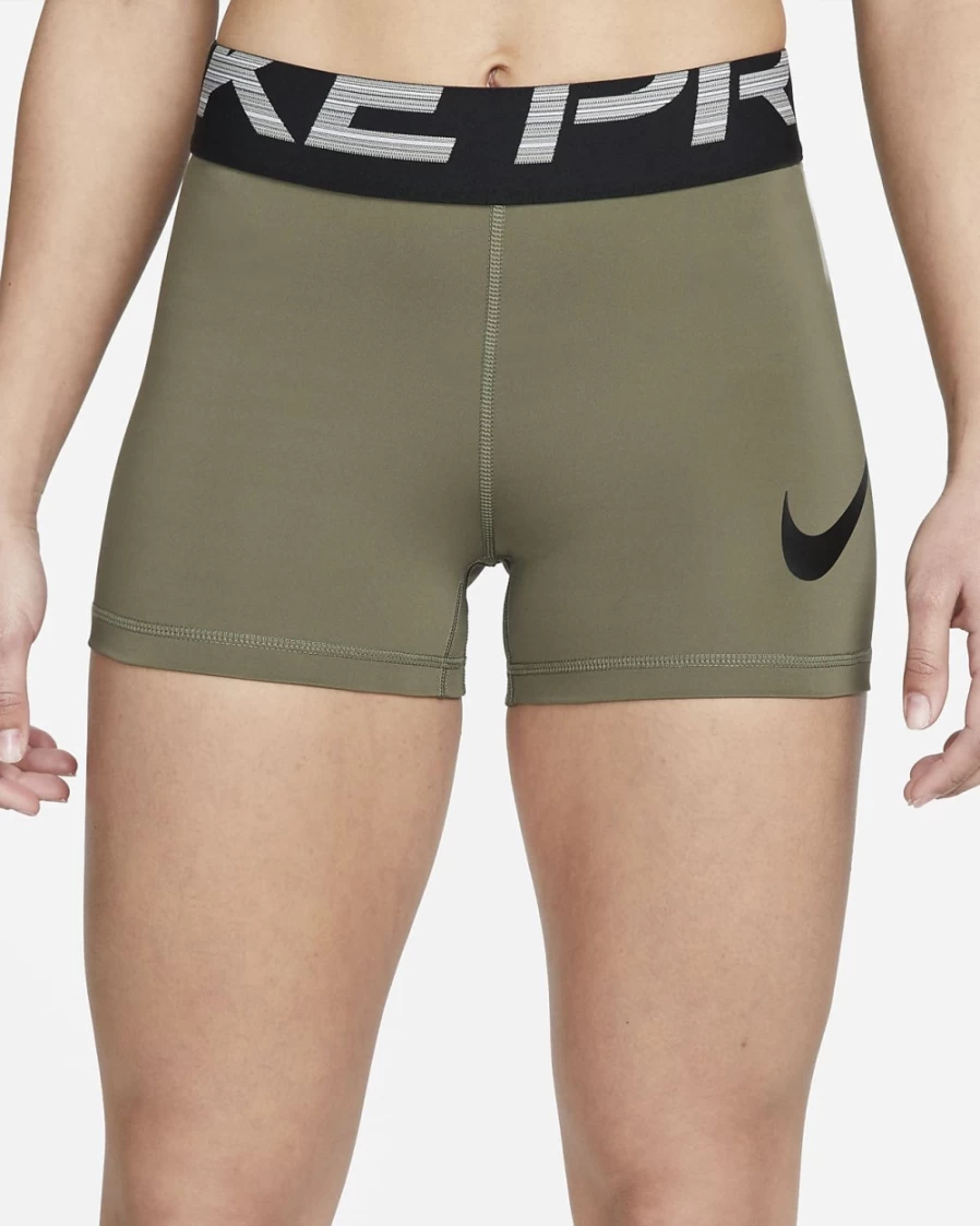 Nike Pro Women's Medium Olive/Black 3" Graphic Training Shorts