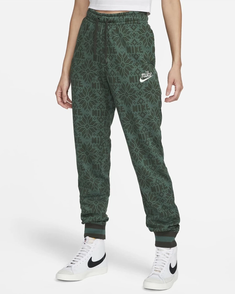 Nike Women's Noble Green Club Fleece Essential Holiday Sweatpants - Sportswear Comfort