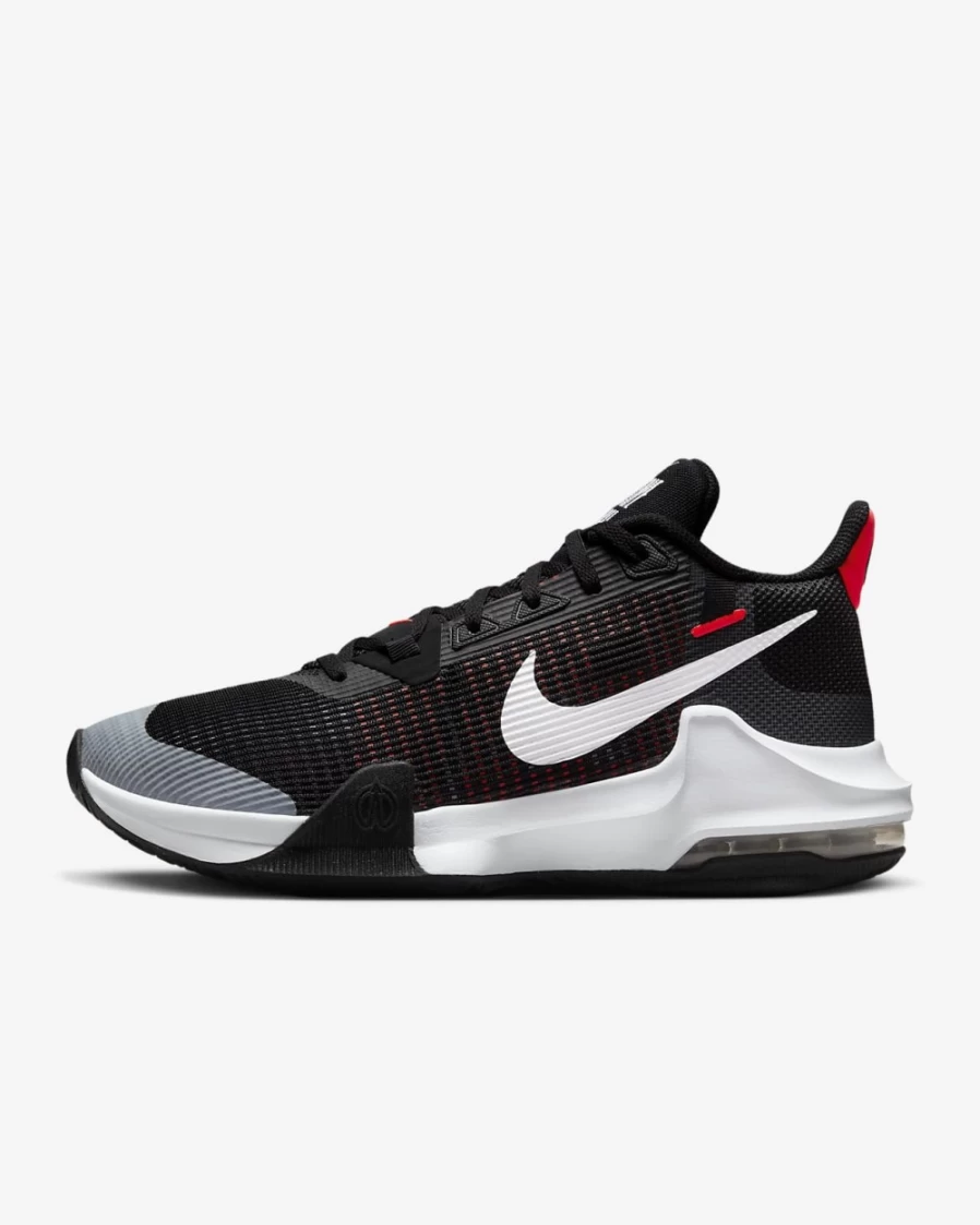 Nike Air Max Impact 3 Basketball Shoes for Men & Women - Black/Bright Crimson/White