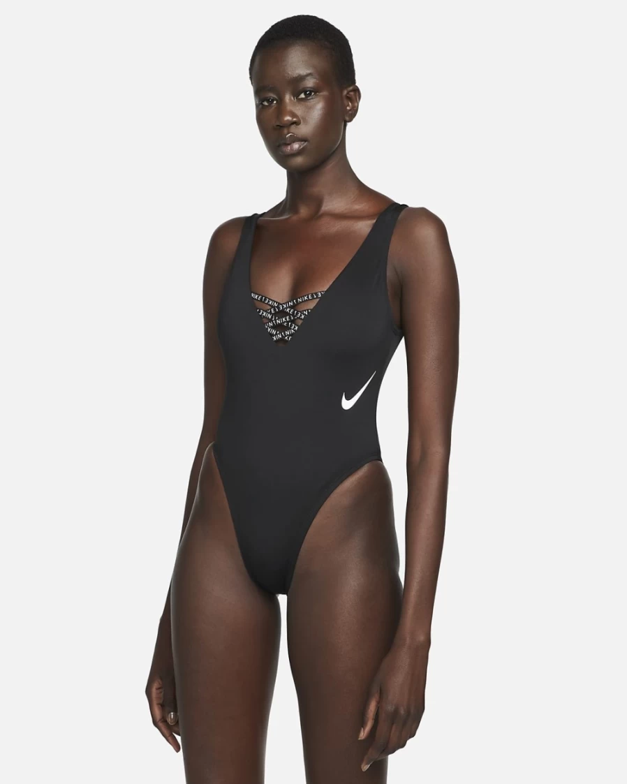 Nike Women's Black U-Back Sneakerkini One Piece Swimsuit