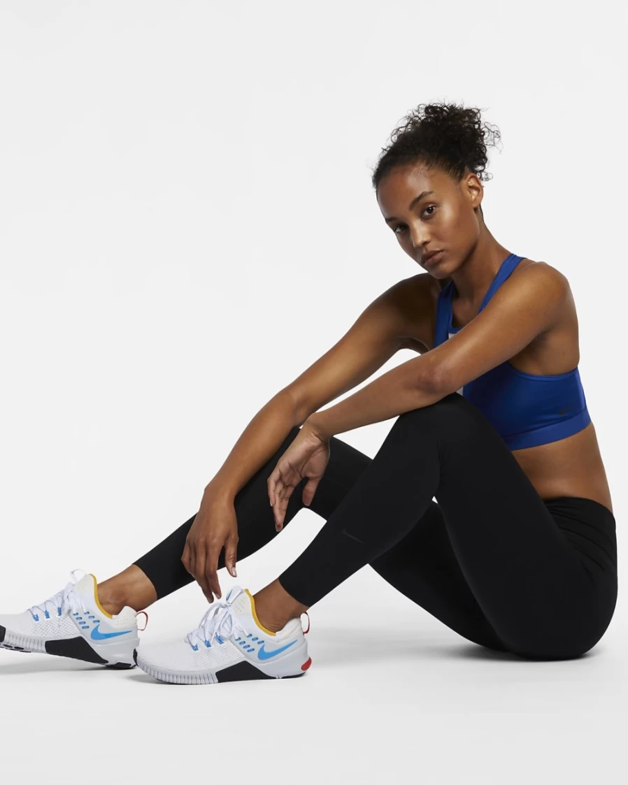 Nike One Luxe Women's Mid-Rise Leggings - Black/Clear - High-Waisted Workout Tights for Women