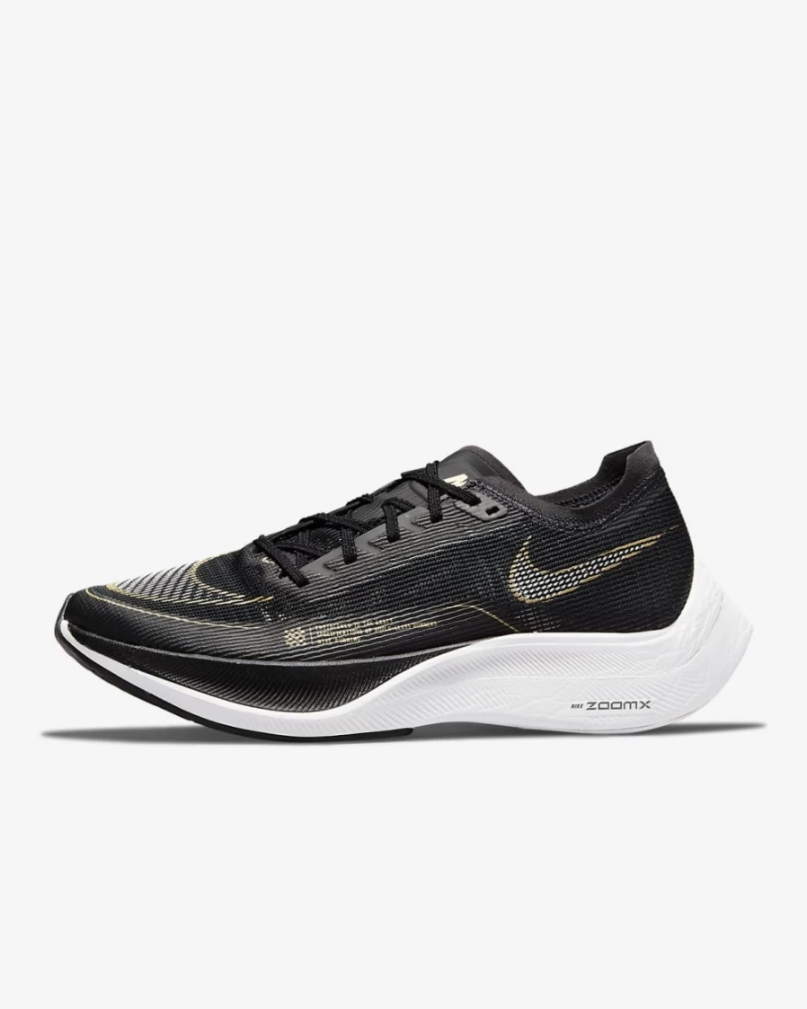 Nike Vaporfly 2 Women's Road Racing Shoes - Black/Metallic Gold Coin/White for Speed & Performance